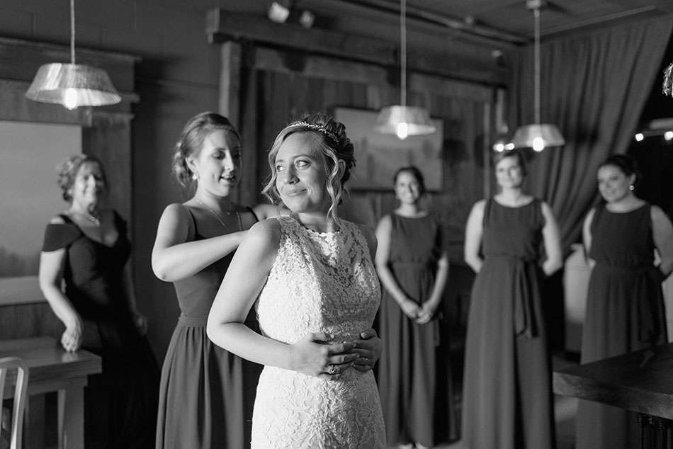 Thorncreek Winery wedding photos captured on film with Emily and Drew. by Cleveland wedding photographer Hunter Photographic