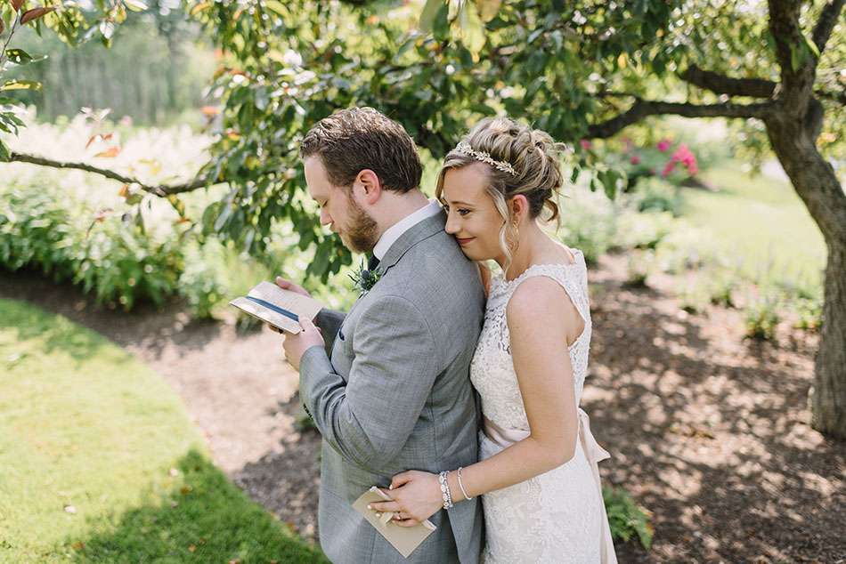 Thorncreek Winery wedding photos captured on film with Emily and Drew. by Cleveland wedding photographer Hunter Photographic