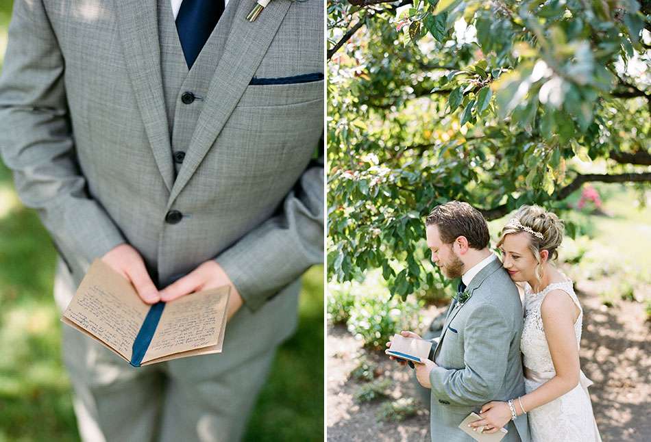 Thorncreek Winery wedding photos captured on film with Emily and Drew. by Cleveland wedding photographer Hunter Photographic