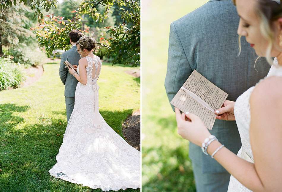 Thorncreek Winery wedding photos captured on film with Emily and Drew. by Cleveland wedding photographer Hunter Photographic