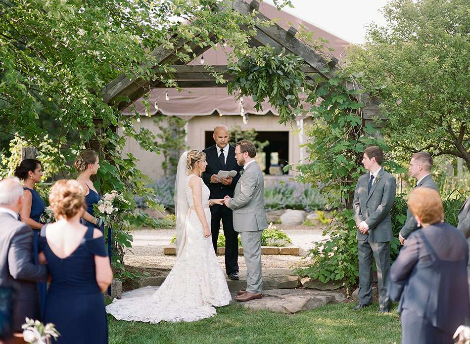 Thorncreek Winery wedding photos captured on film with Emily and Drew. by Cleveland wedding photographer Hunter Photographic