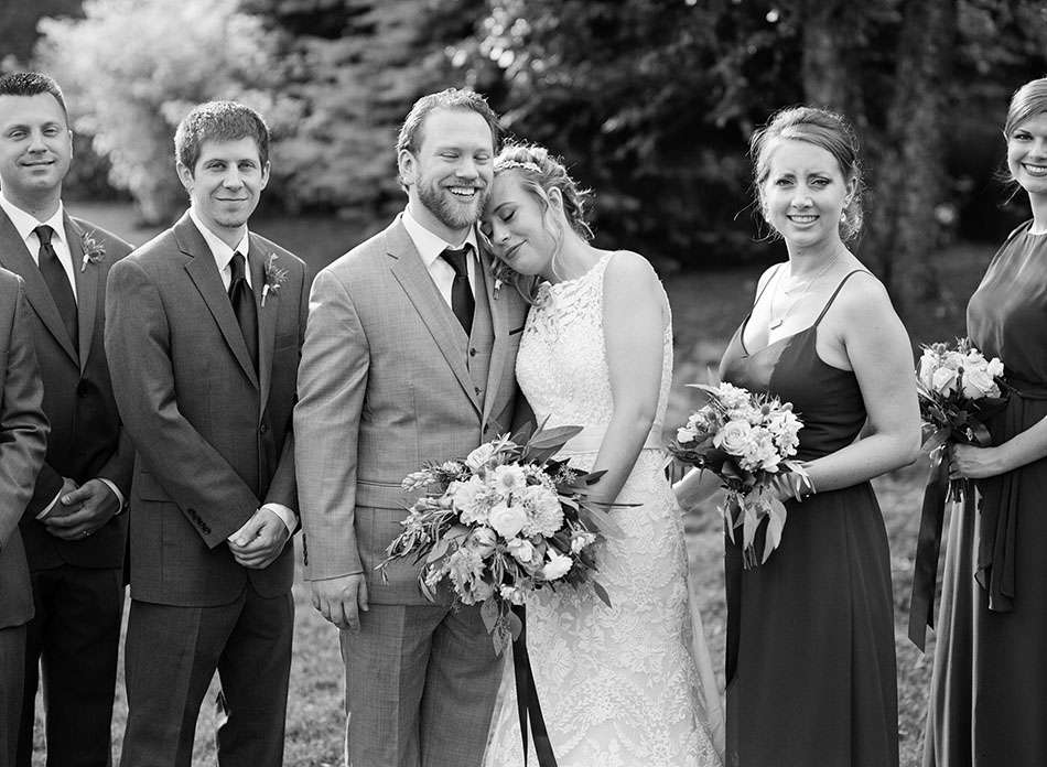 Thorncreek Winery wedding photos captured on film with Emily and Drew. by Cleveland wedding photographer Hunter Photographic