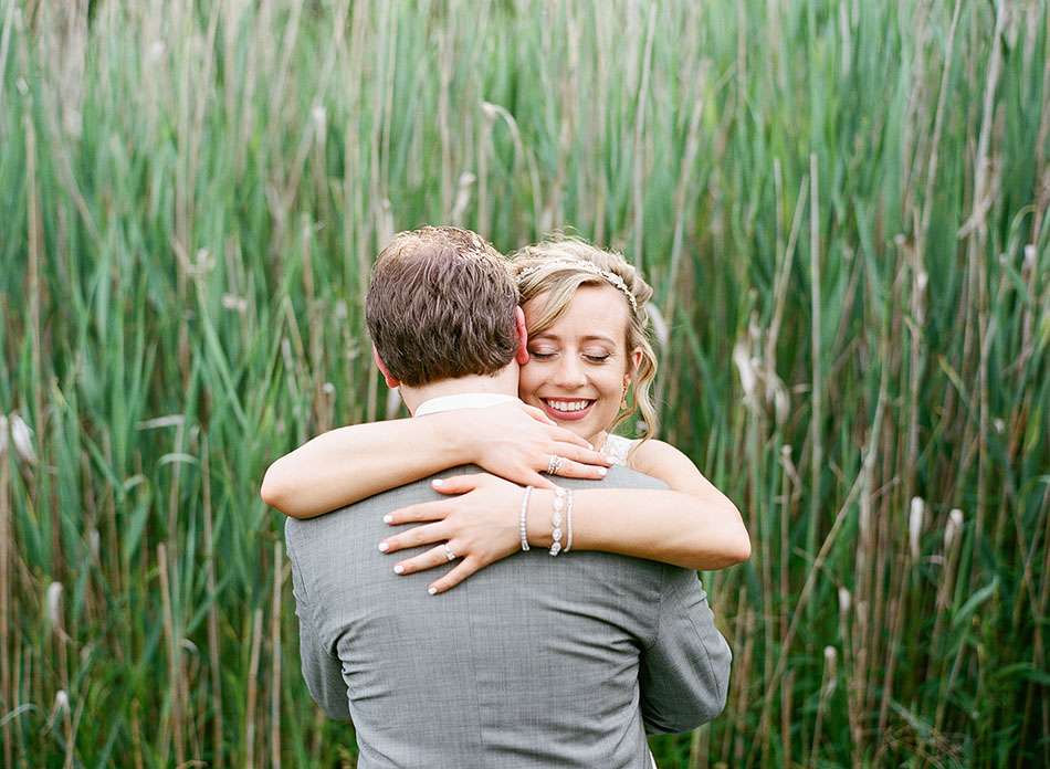 Thorncreek Winery wedding photos captured on film with Emily and Drew. by Cleveland wedding photographer Hunter Photographic