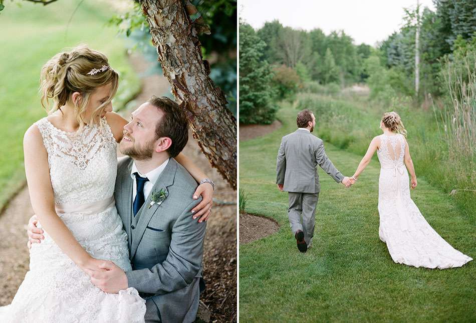 Thorncreek Winery wedding photos captured on film with Emily and Drew. by Cleveland wedding photographer Hunter Photographic