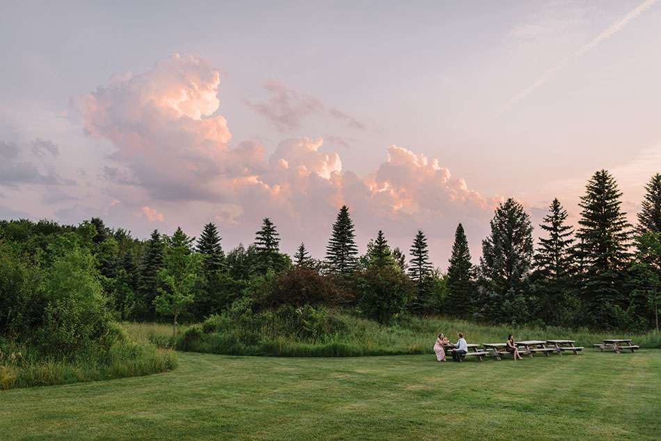 Thorncreek Winery wedding photos captured on film with Emily and Drew. by Cleveland wedding photographer Hunter Photographic