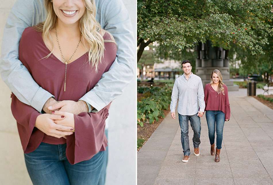 Downtown Columbus engagement photos with Laura and Dan