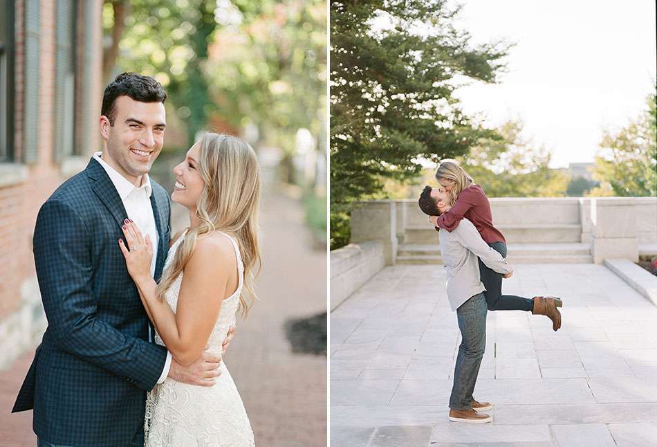 Downtown Columbus engagement photos with Laura and Dan