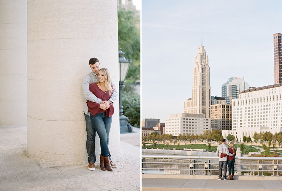 Downtown Columbus engagement photos with Laura and Dan