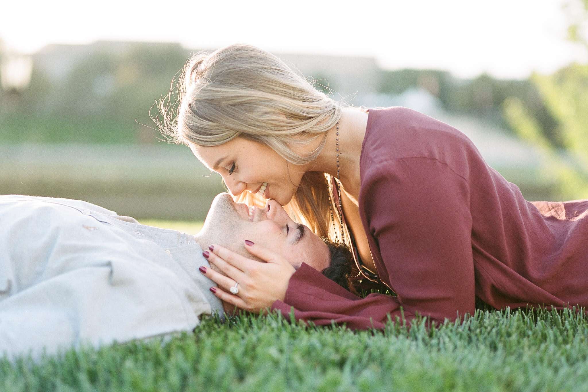 Downtown Columbus engagement photos by Columbus wedding photographer Hunter Photographic