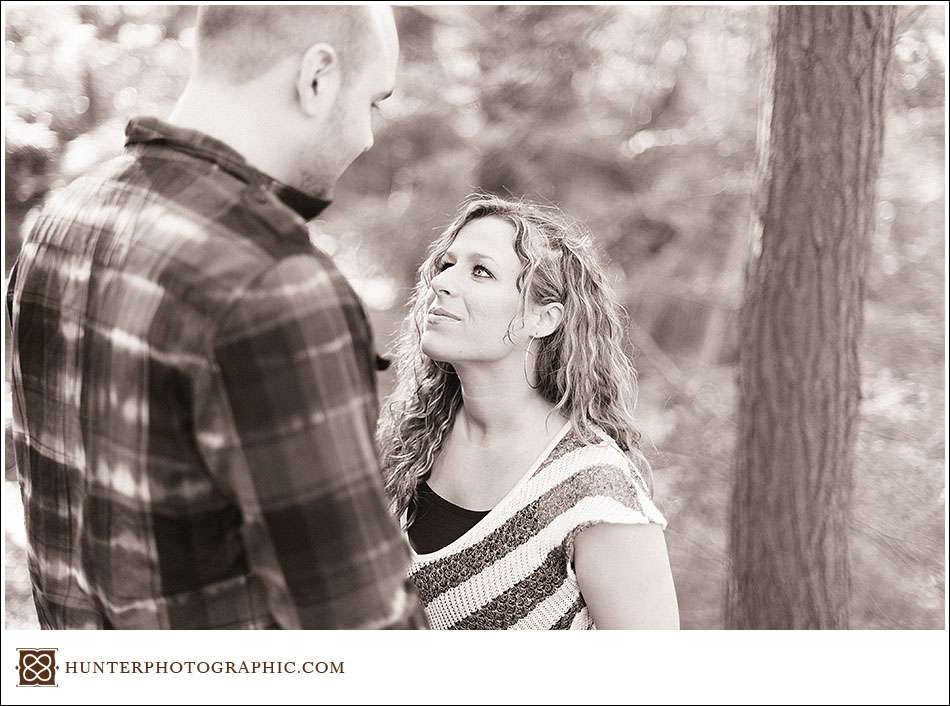 Alicia and Drew - evening sunset engagement session in Kingsville, Ohio