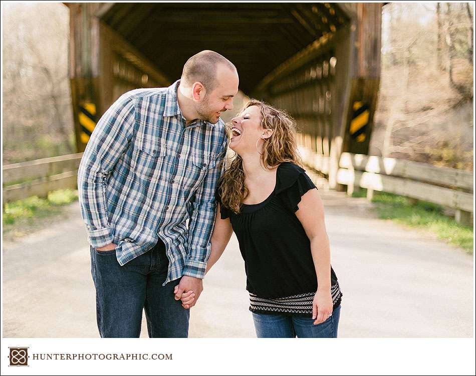 Alicia and Drew - evening sunset engagement session in Kingsville, Ohio