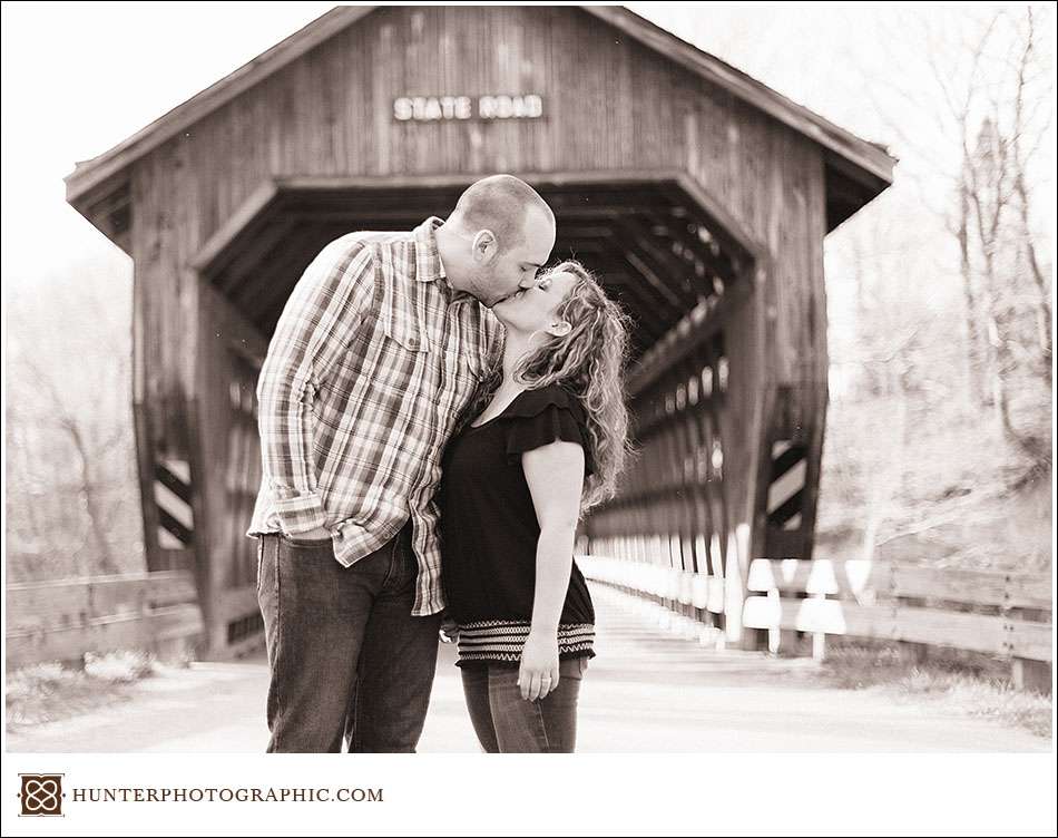 Alicia and Drew - evening sunset engagement session in Kingsville, Ohio