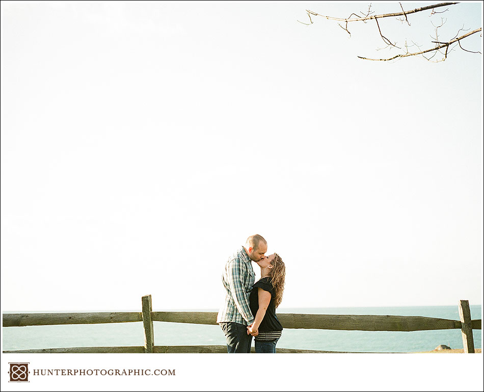 Alicia and Drew - evening sunset engagement session in Kingsville, Ohio