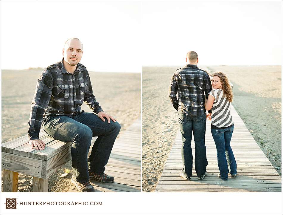 Alicia and Drew - evening sunset engagement session in Kingsville, Ohio