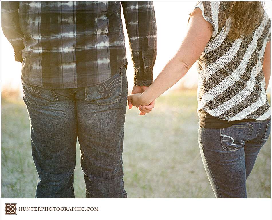 Alicia and Drew - evening sunset engagement session in Kingsville, Ohio