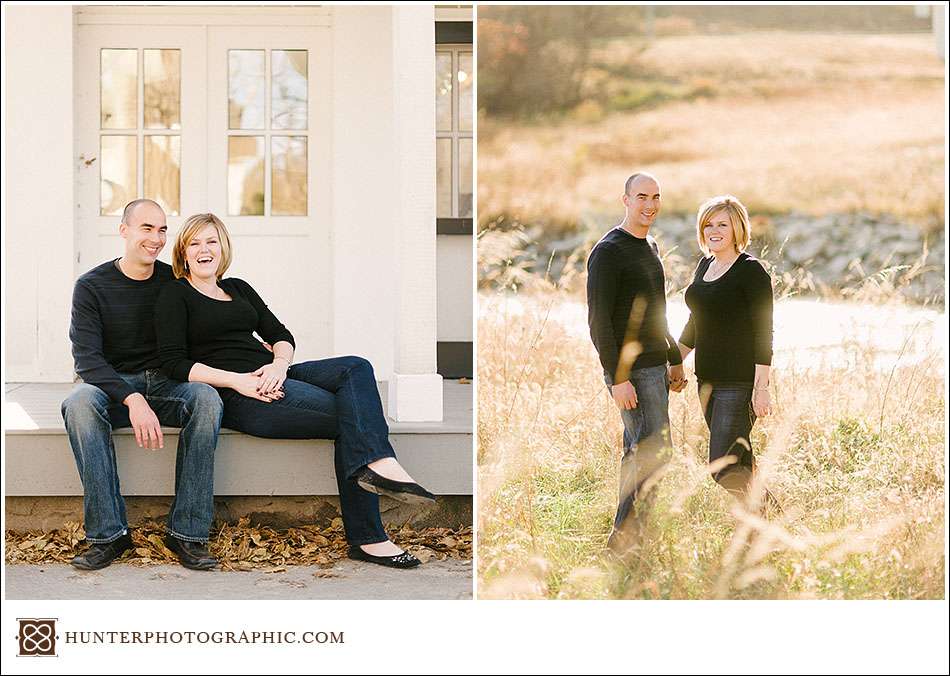 Annie and Derick's autumn engagement in Hudson, Ohio