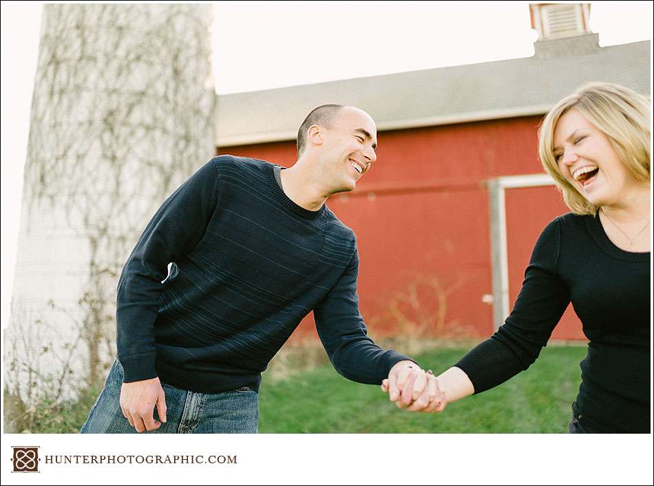 Annie and Derick's autumn engagement in Hudson, Ohio