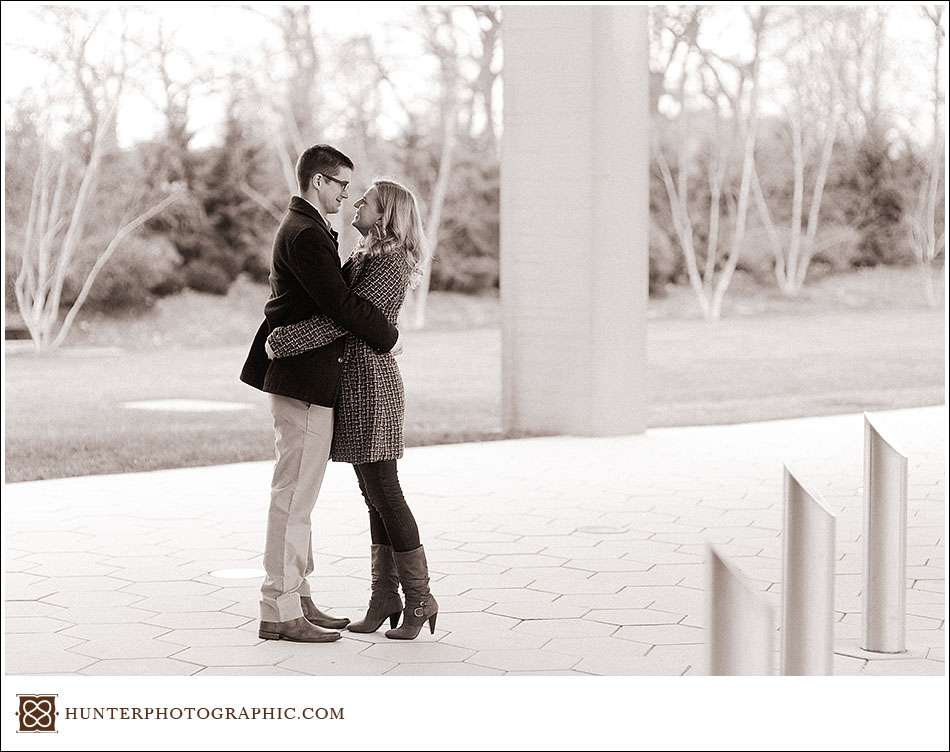 Carolyn and Dan's engagement session in downtown Cleveland