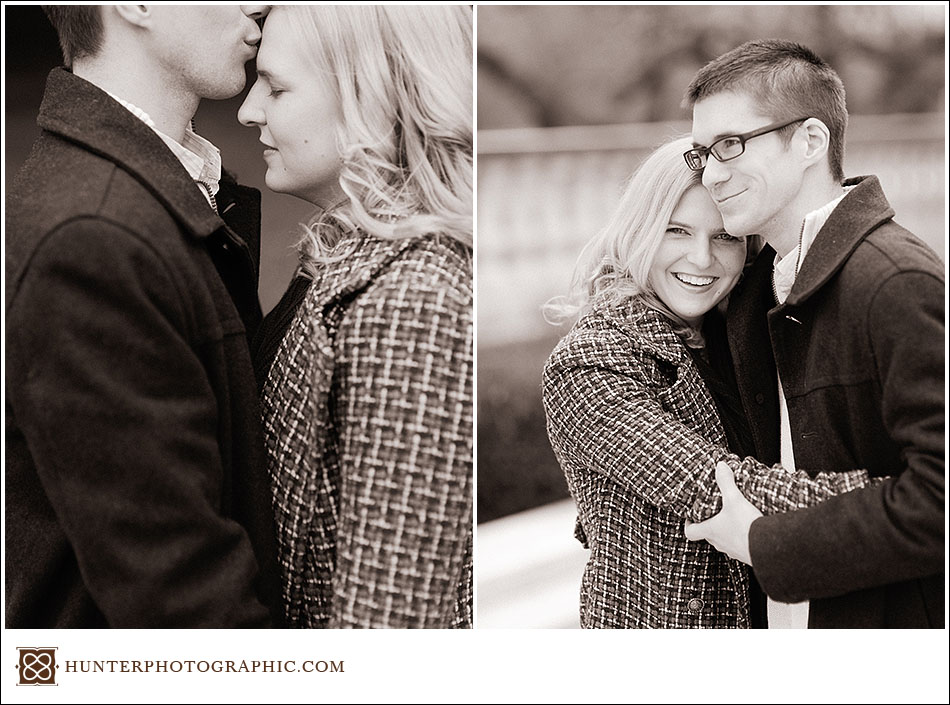 Carolyn and Dan's engagement session in downtown Cleveland