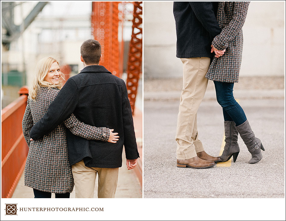 Carolyn and Dan's engagement session in downtown Cleveland