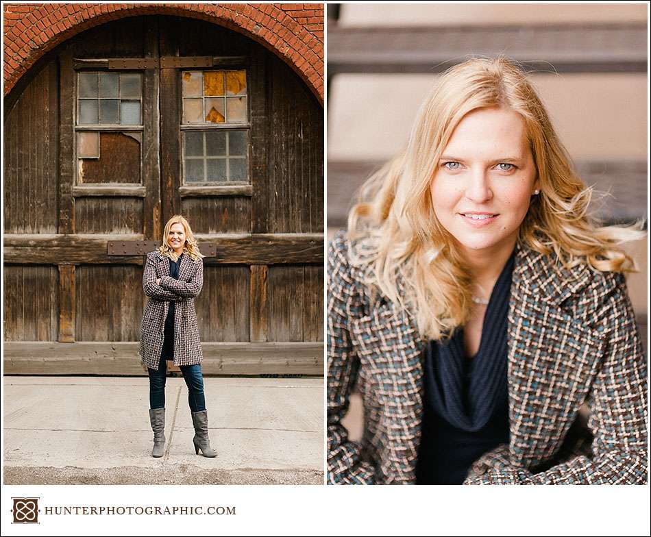 Carolyn and Dan's engagement session in downtown Cleveland