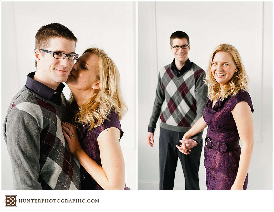 Carolyn and Dan's engagement session in downtown Cleveland