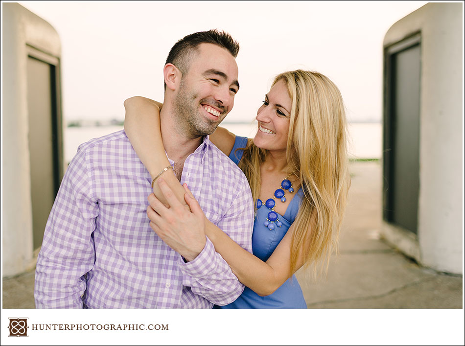 Summer engagement session by the lake with Sarah and John.