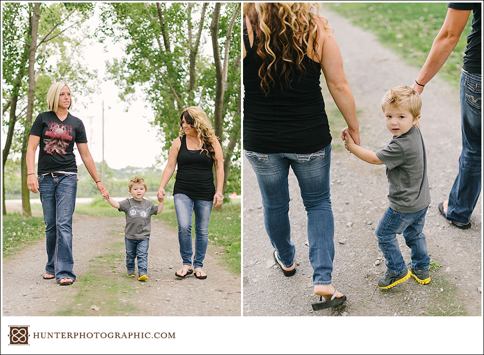 Summer family portraits in downtown Cleveland