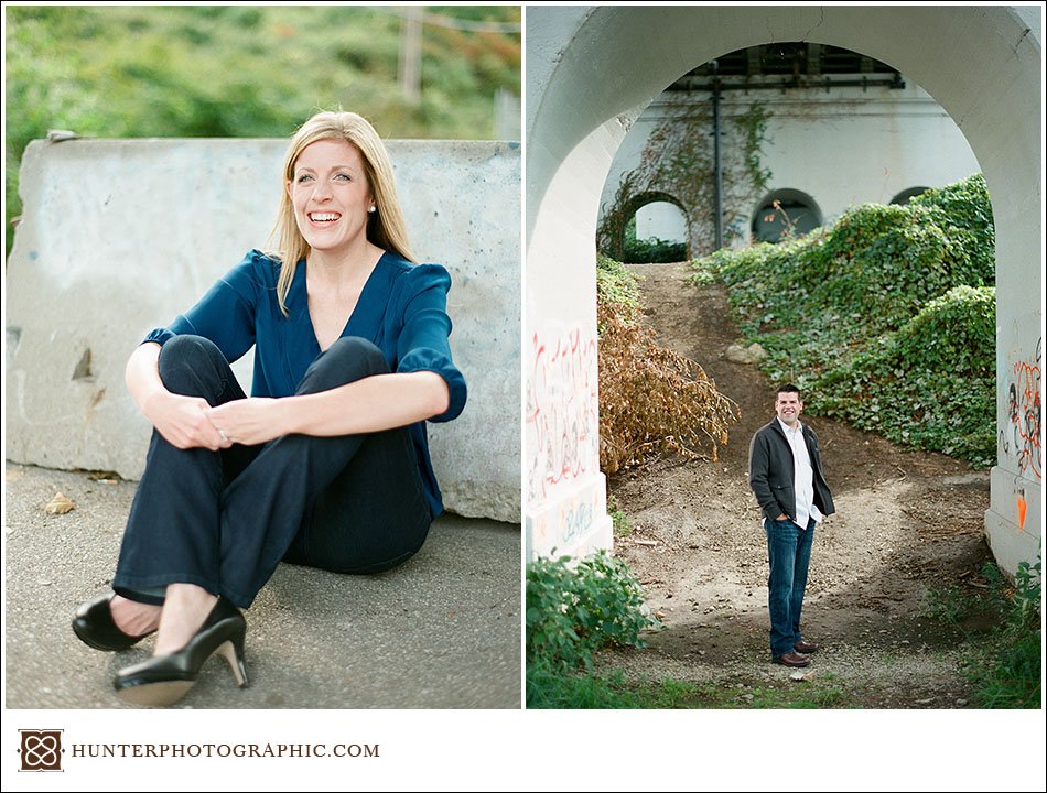 Wild weather engagement session in Cleveland with Vanessa and Ryan