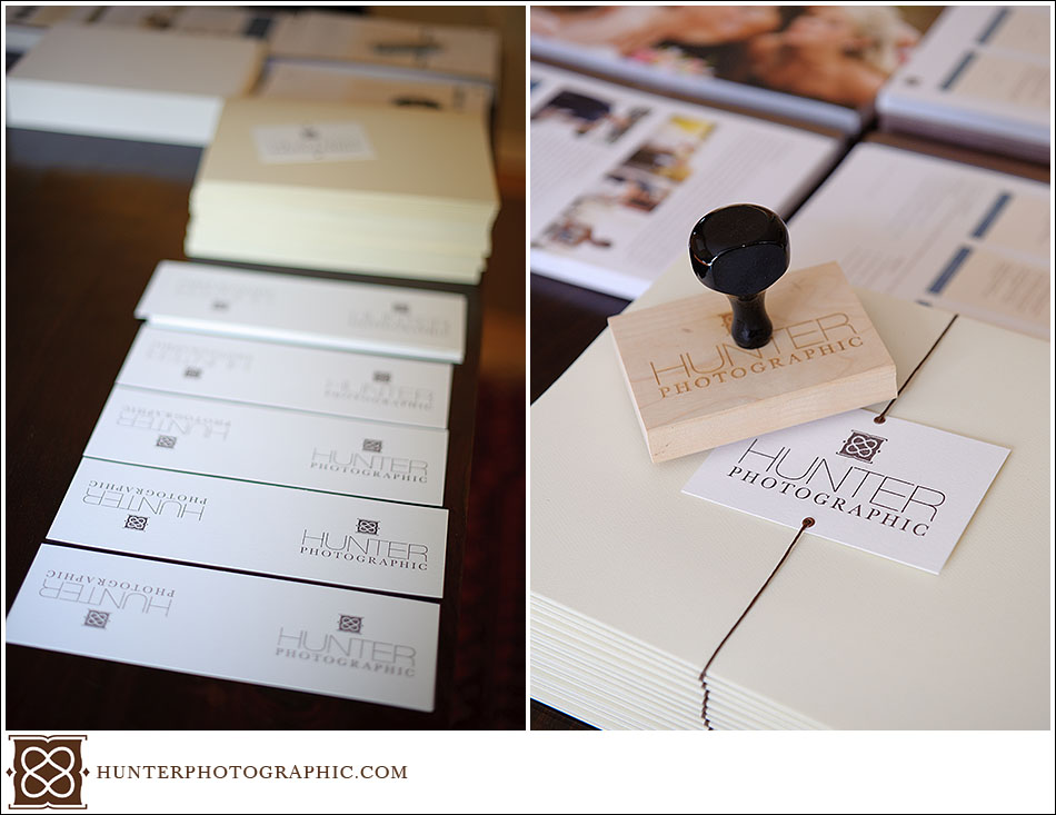 Branding materials for Hunter Photographic, a Cleveland wedding photographer