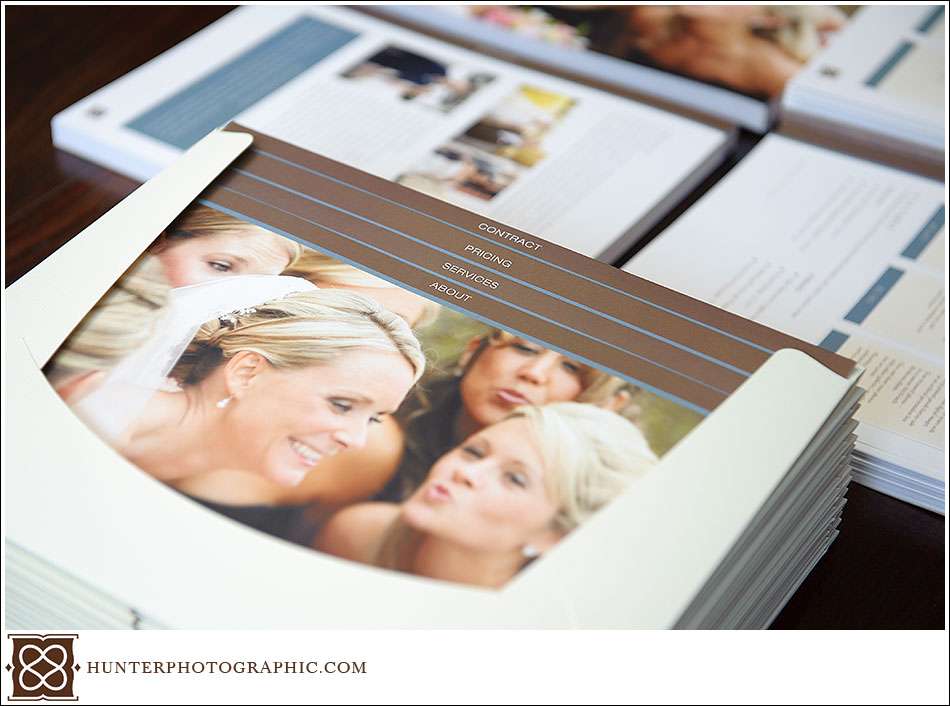 Branding materials for Hunter Photographic, a Cleveland wedding photographer