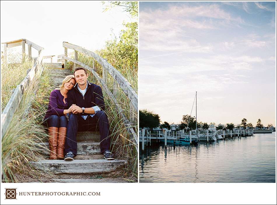 Destination engagement session in New Buffalo, Michigan for Kristin and Max