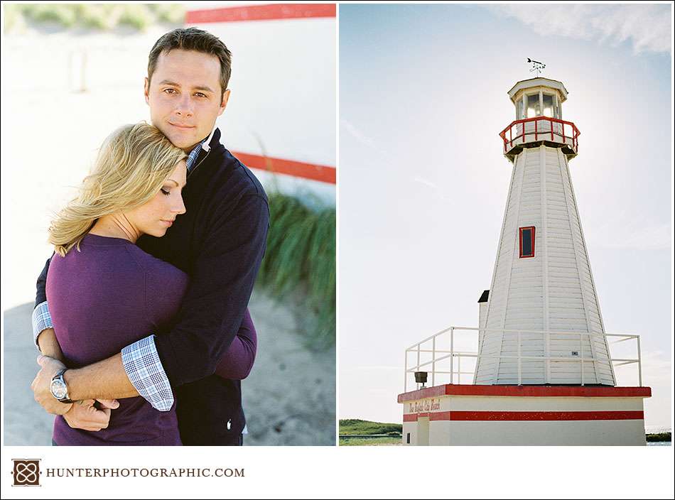 Destination engagement session in New Buffalo, Michigan for Kristin and Max