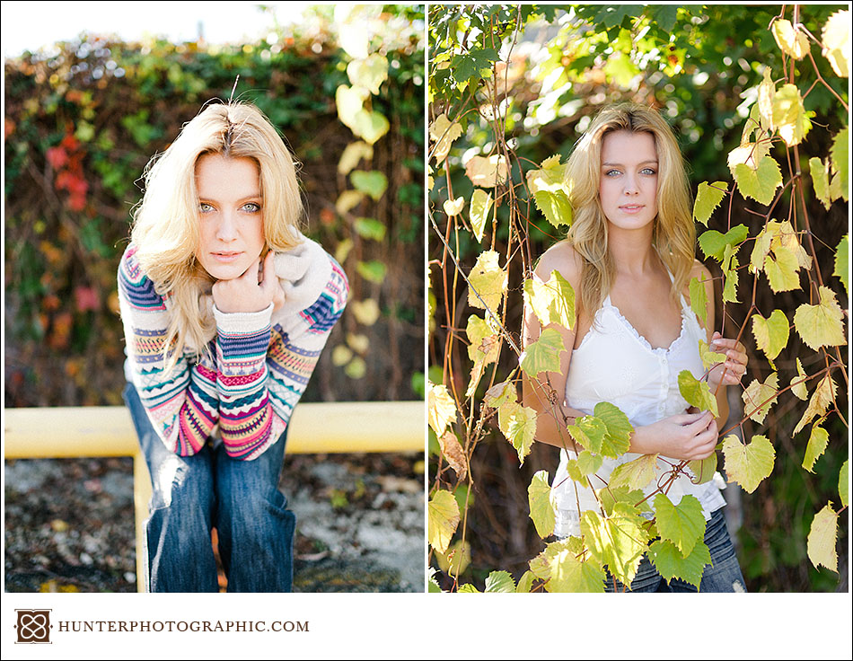 High school senior portraits for Elise in Lakewood and Cleveland