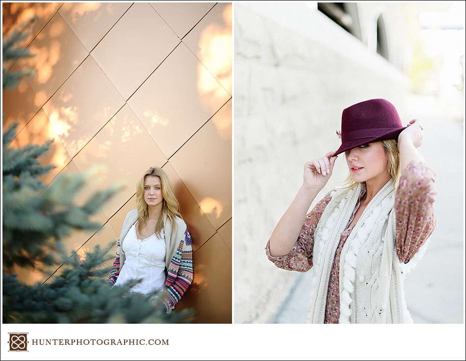 High school senior portraits for Elise in Lakewood and Cleveland