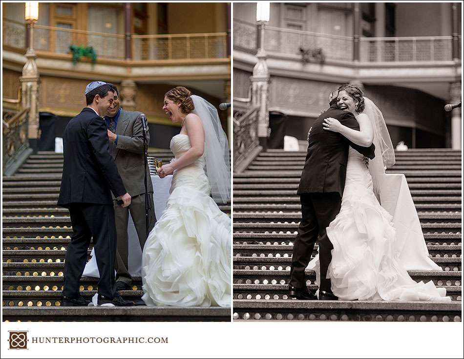 Joanna and David's Hyatt Arcade wedding in downtown Cleveland