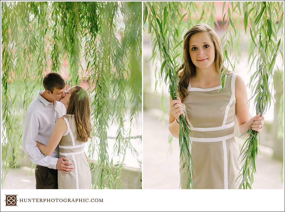 Beach engagement session in Lorain, Ohio featuring Kaye and Nathan