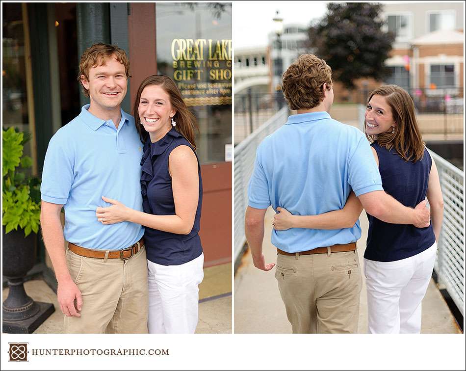 Molly and Zac's simple summer engagement in downtown Cleveland