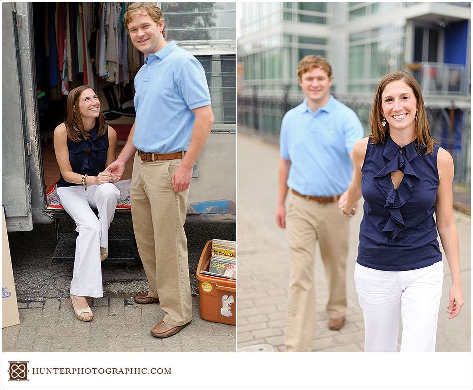 Molly and Zac's simple summer engagement in downtown Cleveland