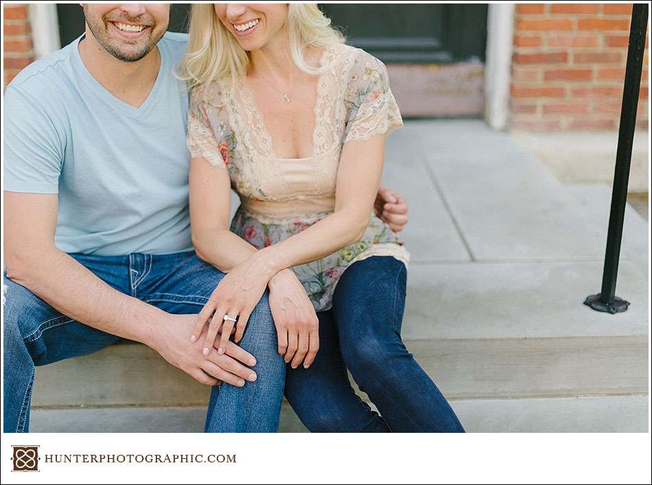 Sarah and Mike's engagement session at Holden Arboretum and Chagrin Falls