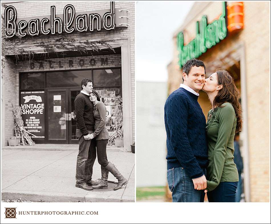 Stephanie and Ben - music lovers engagement session in Cleveland