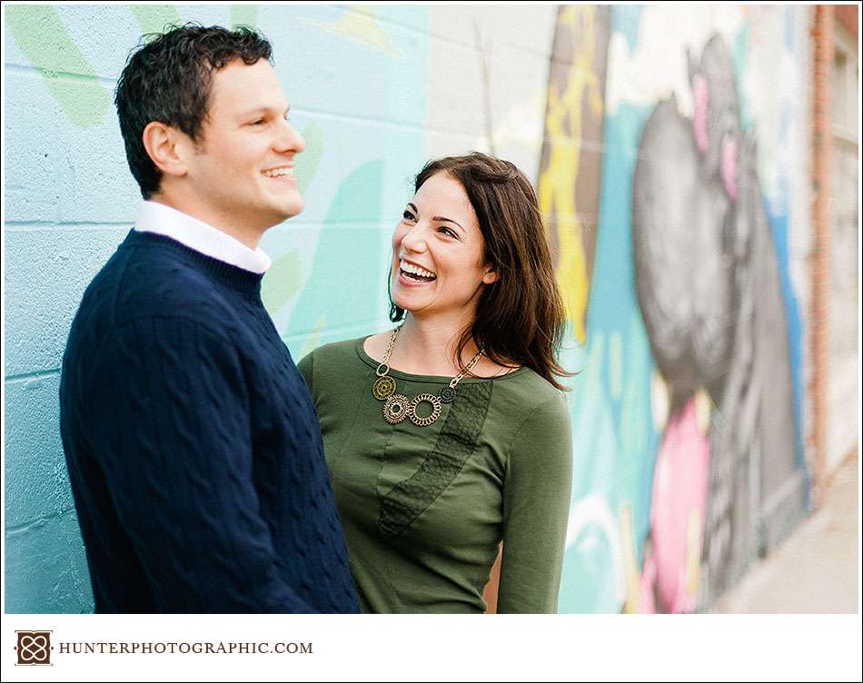 Stephanie and Ben - music lovers engagement session in Cleveland