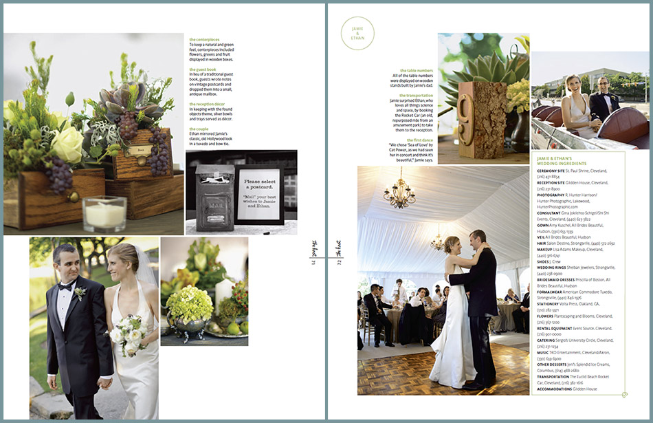 Cleveland wedding photographer Hunter Photographic featured in The Knot Magazine