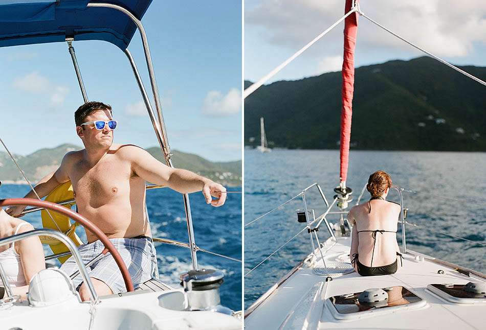 Travel photography in the British Virgin Islands while sailing