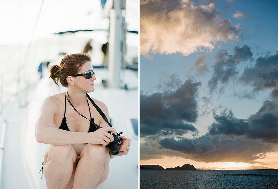 Travel photography in the British Virgin Islands while sailing