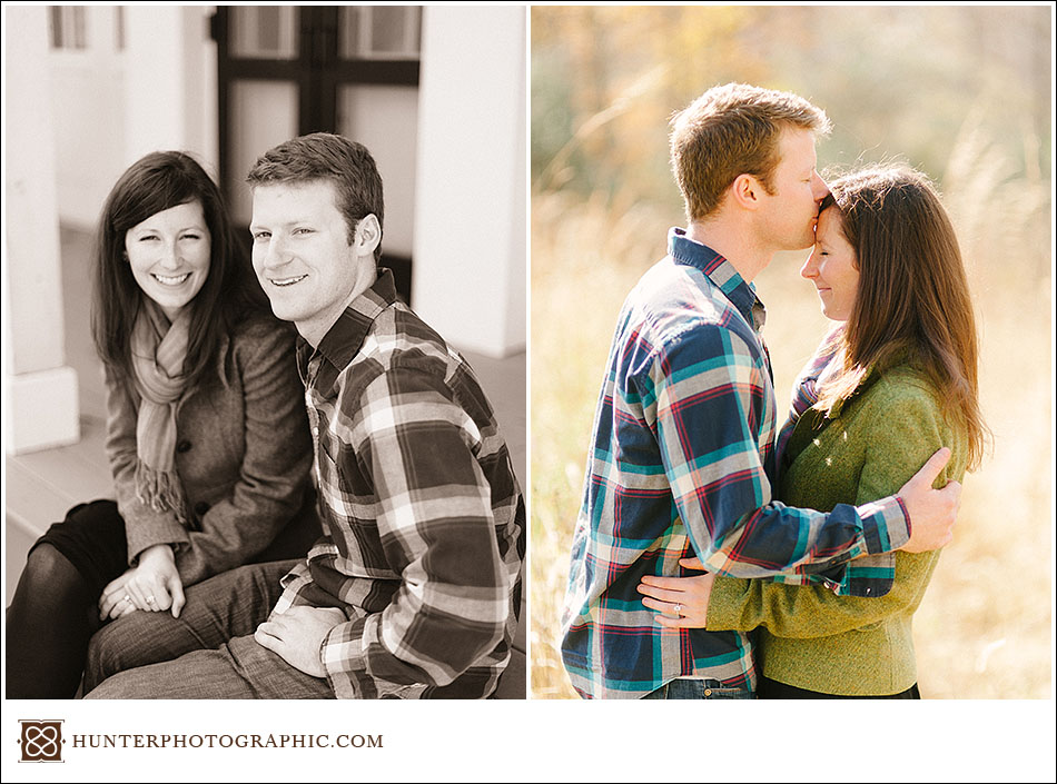 Tricia and Todd's engagement session filled with golden autumn colors
