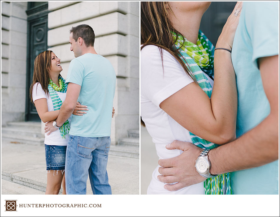 Downtown Cleveland engagement session with Natalie and Sean