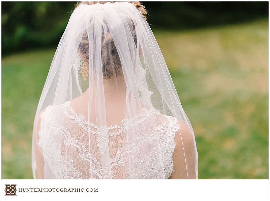 Laura and John's first look from their Egyptian wedding held in Cleveland