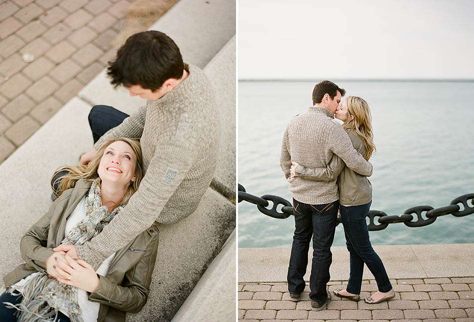 Crisp winter dowtown engagement session with Carlene and Arlo.