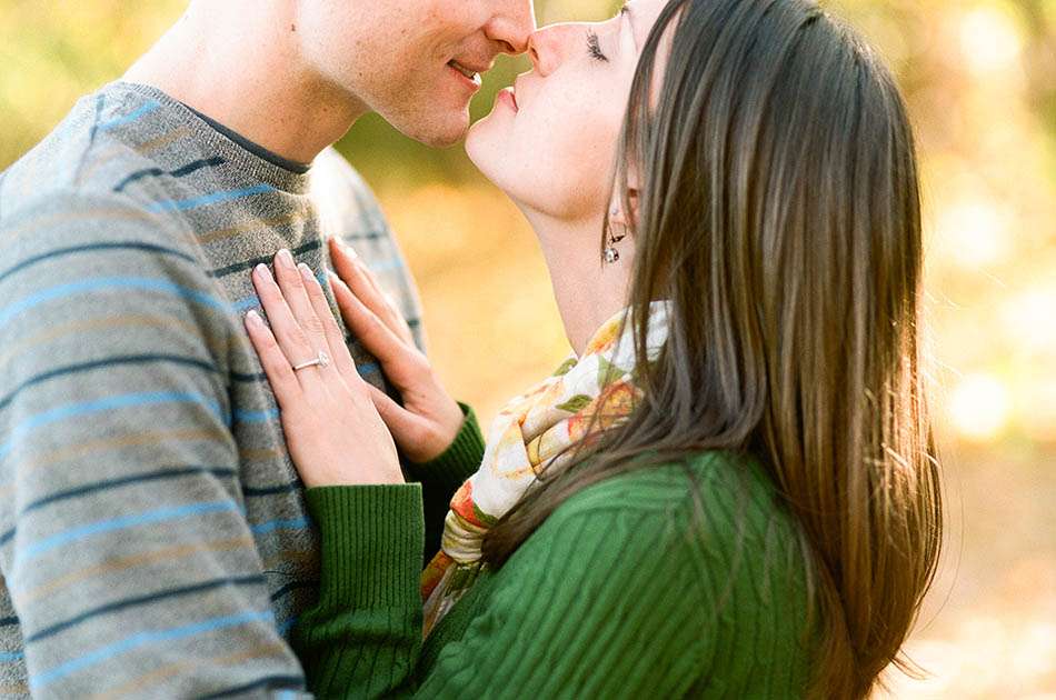 Fall engagement at Huntington Beach in Rocky River with Julia and Evan
